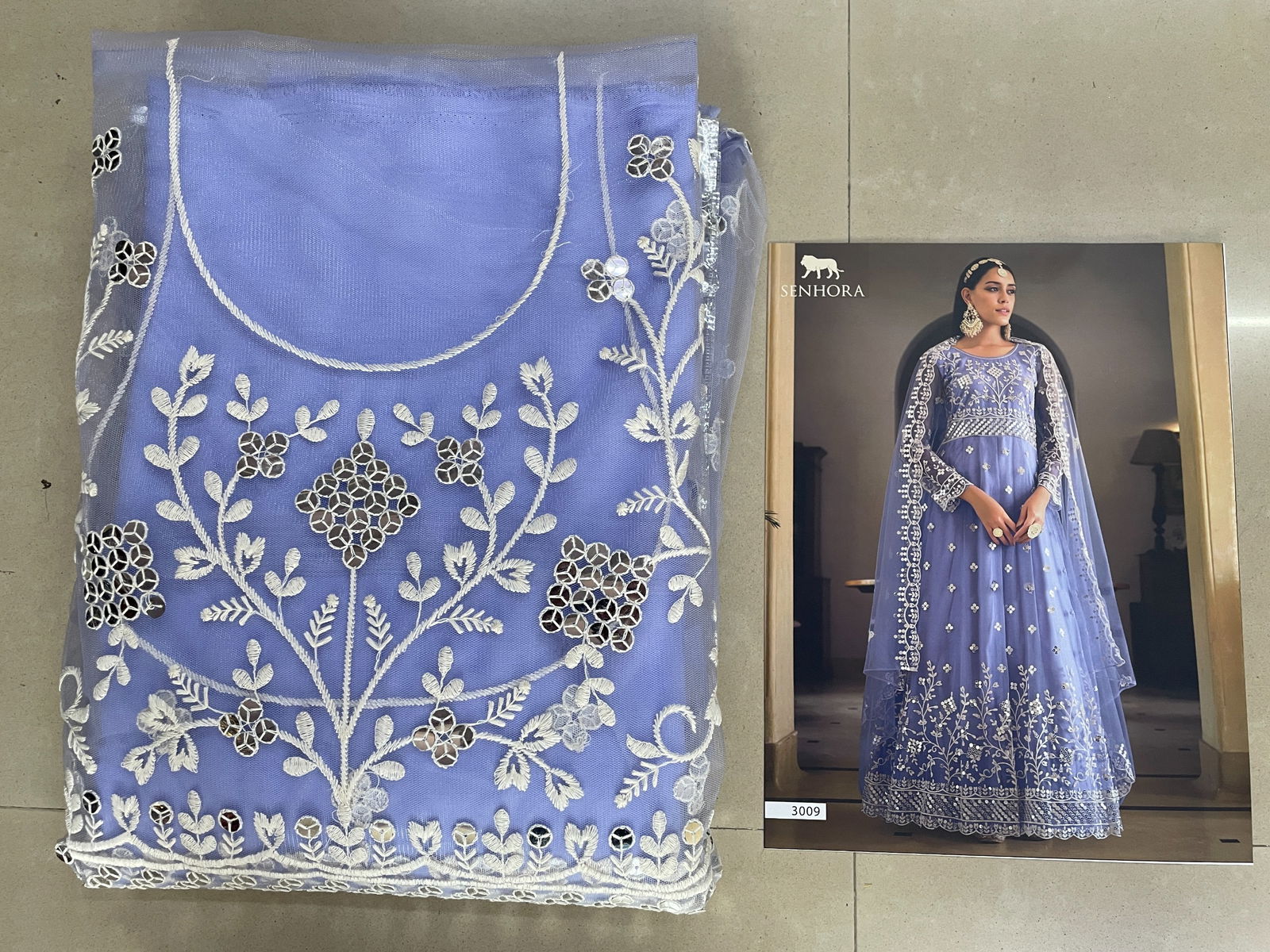 Senhora By Sarika Butterfly Net Gown Dress Material Catalog